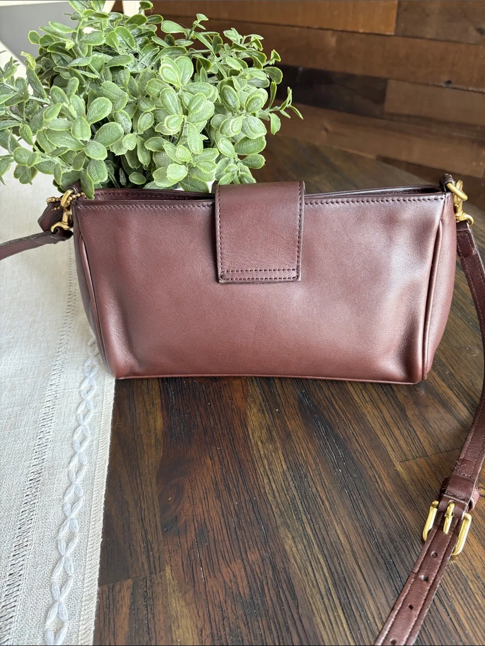 🇺🇸 Vintage Coach Legacy Demi in Mahogany crossbody year 1999 #9154 USA MADE - Picture 2 of 11